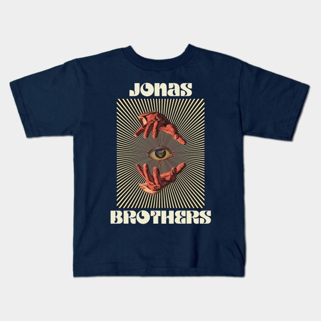 Hand Eyes Jonas Brothers Kids T-Shirt by Kiho Jise